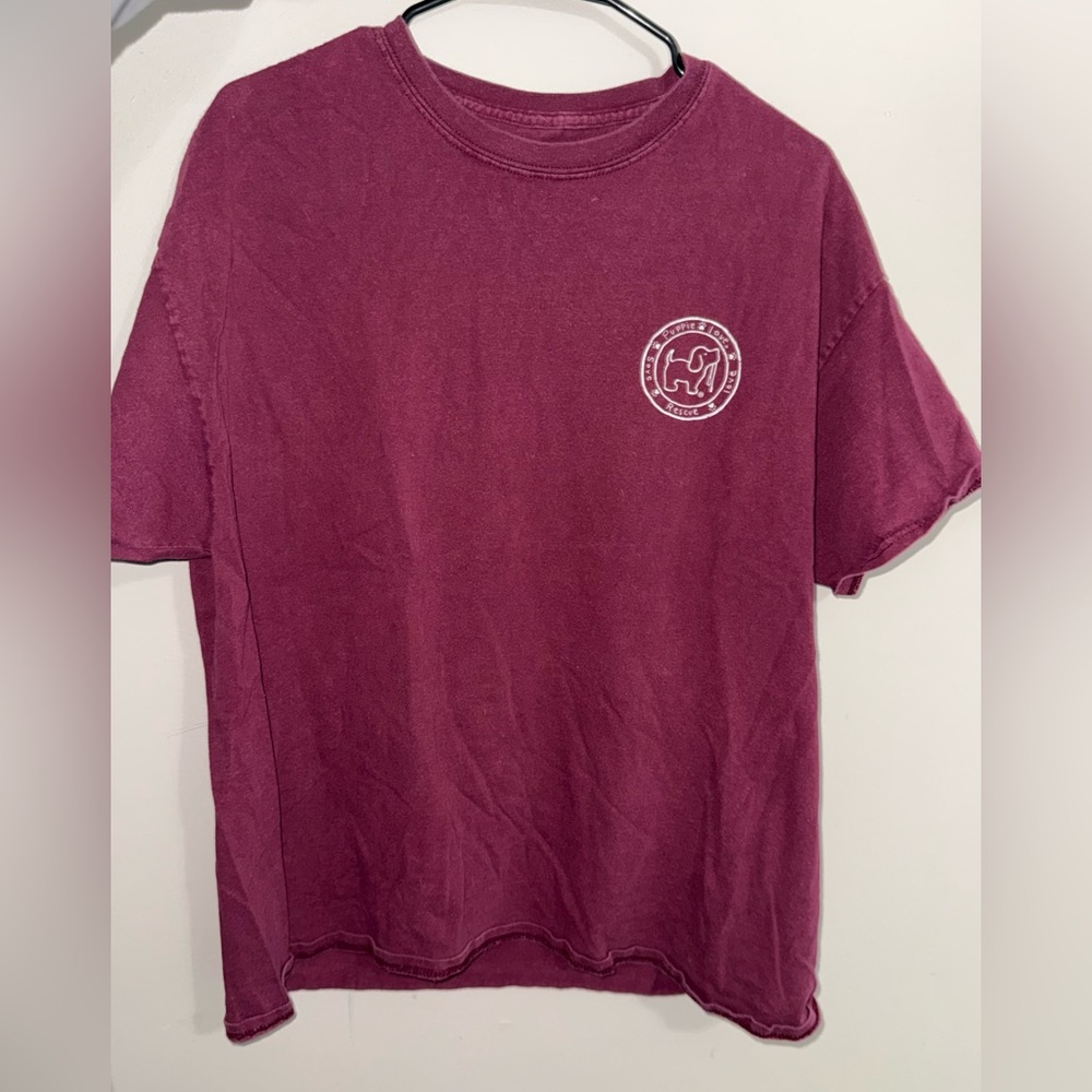 Puppie Love Maroon Campfire Graphic T-Shirt